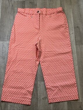 Allison Daley Coral Patterned Casual crops